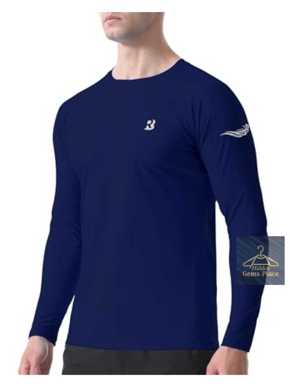 UPF 50+ Long Sleeve Rash Guard, Slim Fit Swim Shirt for Surfing Fishing Hiking